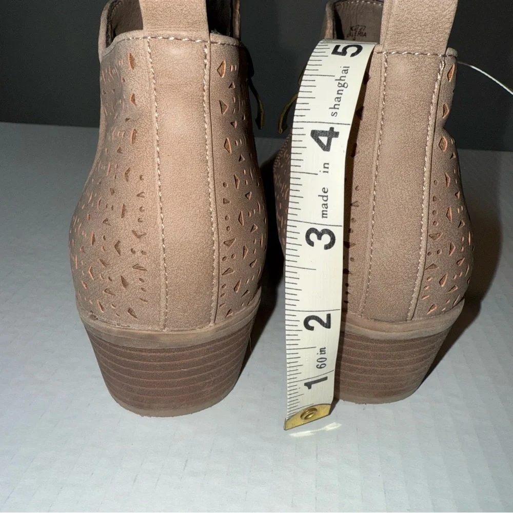 Women's Tan Beige Chic Casual Comfy Ankle Boots Shoes‎ - Picture 5 of 6